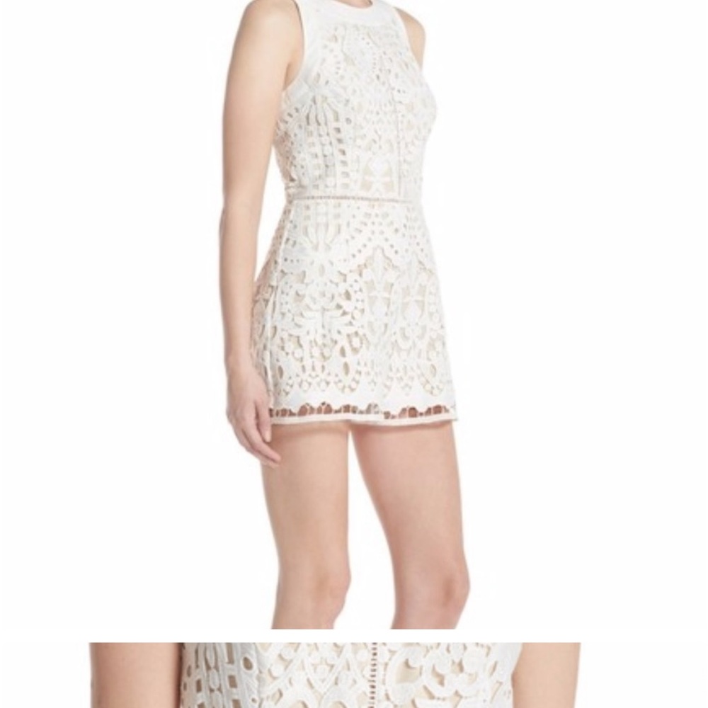 Romantic white lace romper . Spring/Summer outfit.